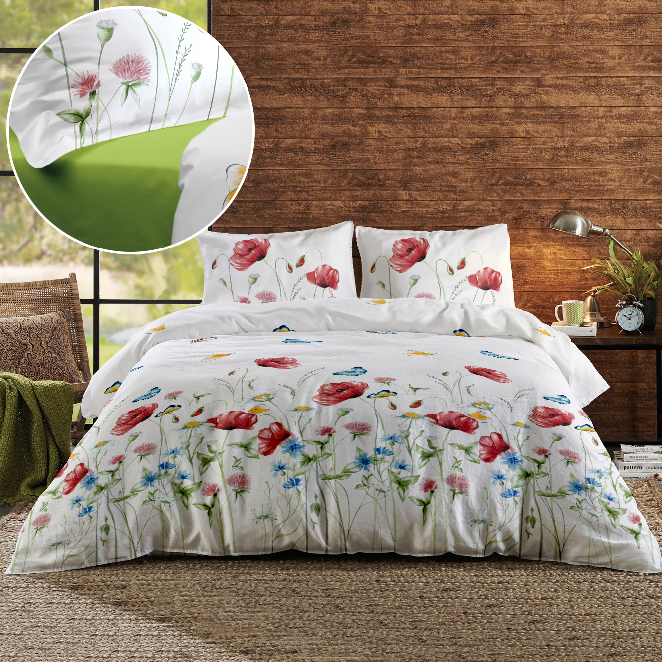 Lenjerie pat Renforce desen Summer Shades 01 Lime Lenjerie pat Renforce desen Summer Shades 01 Lime