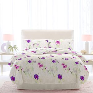 Lenjerie pat Renforce desen Rosemallow v.3