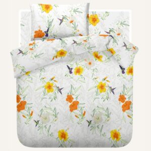 Lenjerie pat Renforce desen Rosemallow v.2