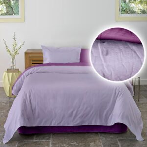 Lenjerie pat Crepe uni Iris Orchid & Lila