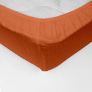 Cearceaf pat cu elastic Crepe Pumpkin