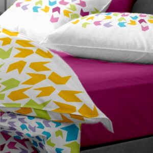 Lenjerie pat Renforce desen Loving Matisse v.1 Fuchsia Red