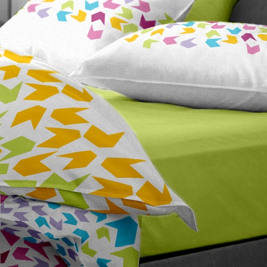 Lenjerie pat Renforce desen Loving Matisse v.1-Lime Lenjerie pat Renforce desen Loving Matisse v.1-Lime