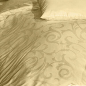 Lenjerie pat Satin Jaquard Paris Crem