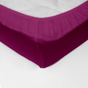 Cearceaf pat cu elastic Crepe Fuchsia-Red