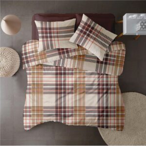 Lenjerie pat Renforce 100% bumbac, desen PLAID V1, cod RIU