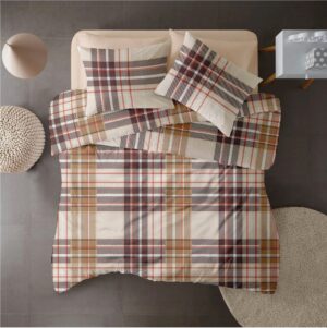 Lenjerie pat Renforce 100% bumbac, desen PLAID V1, cod RIU