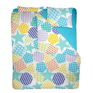 Lenjerie pat 100% bumbac Creponat, desen PLAYGROUND V2, cod CIU