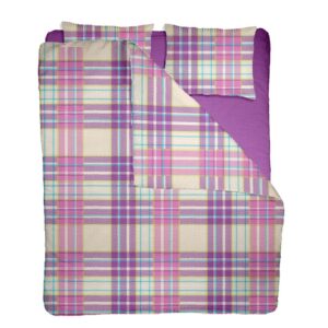 Bettwäsche 100% aus gekreppter Baumwolle, Muster PLAID V2, Artikelnummer CIU