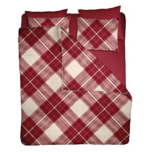 Lenjerie pat Crepe 100% bumbac, desen SCOTTISH V4, cod CIU