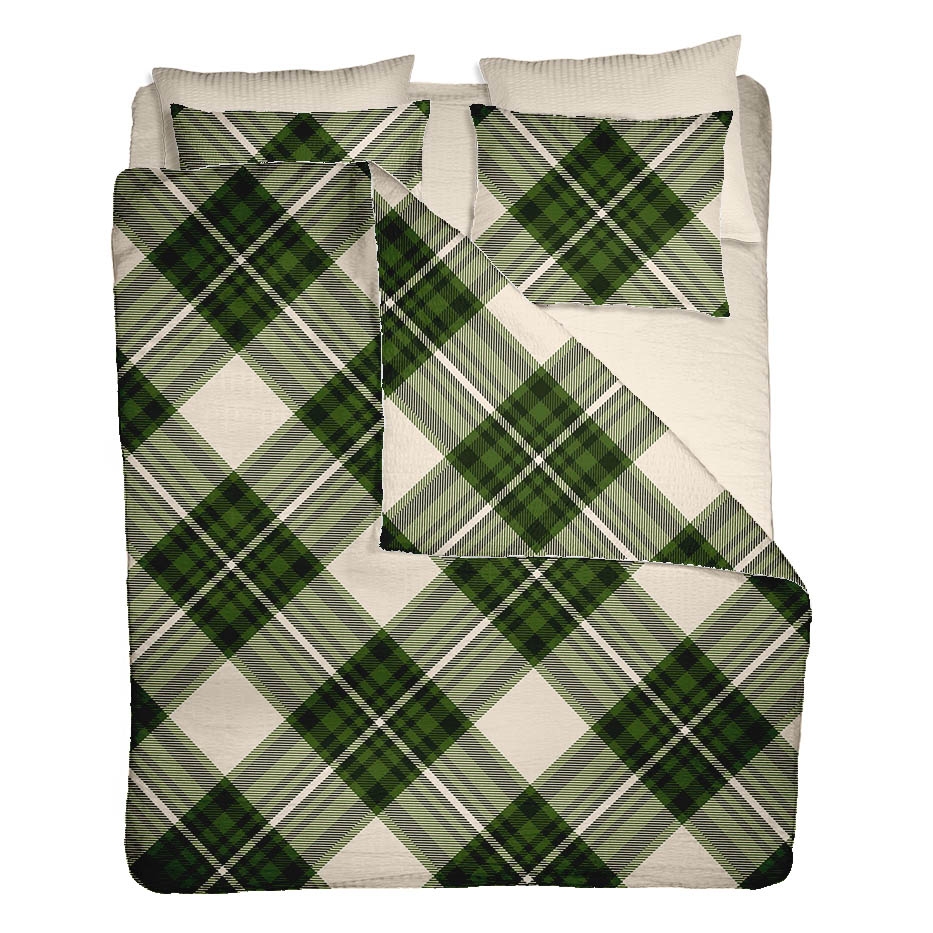 Lenjerie pat 100% bumbac Creponat, desen SCOTTISH V7, cod CIU Lenjerie pat 100% bumbac Creponat, desen SCOTTISH V7, cod CIU