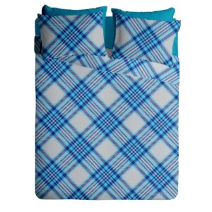 Lenjerie pat Crepe 100% bumbac, desen SCOTTISH V5, cod CIU