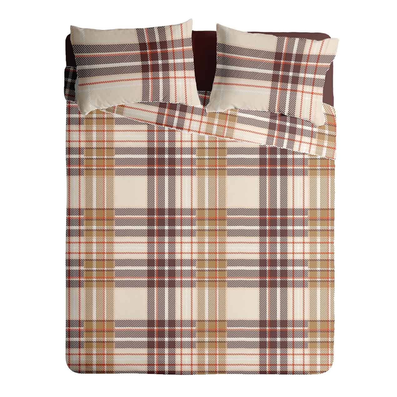 Lenjerie pat Renforce 100% bumbac, desen PLAID V1 Lenjerie pat Renforce 100% bumbac, desen PLAID V1