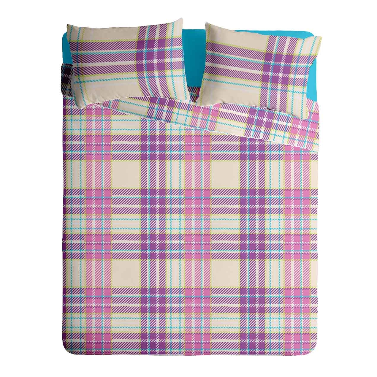 Lenjerie pat Renforce 100% bumbac, desen PLAID V2 Lenjerie pat Renforce 100% bumbac, desen PLAID V2