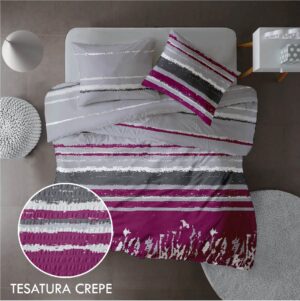 Parure de lit 100% en coton crêpé, motif GRUNGE V3