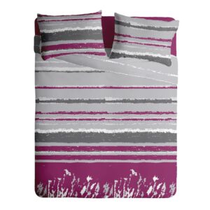 Parure de lit 100% en coton crêpé, motif GRUNGE V3