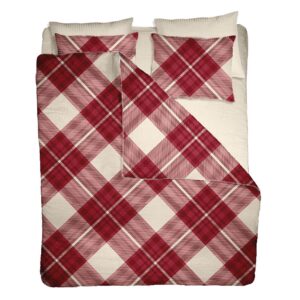 Lenjerie pat 100% bumbac Creponat, desen SCOTTISH V4
