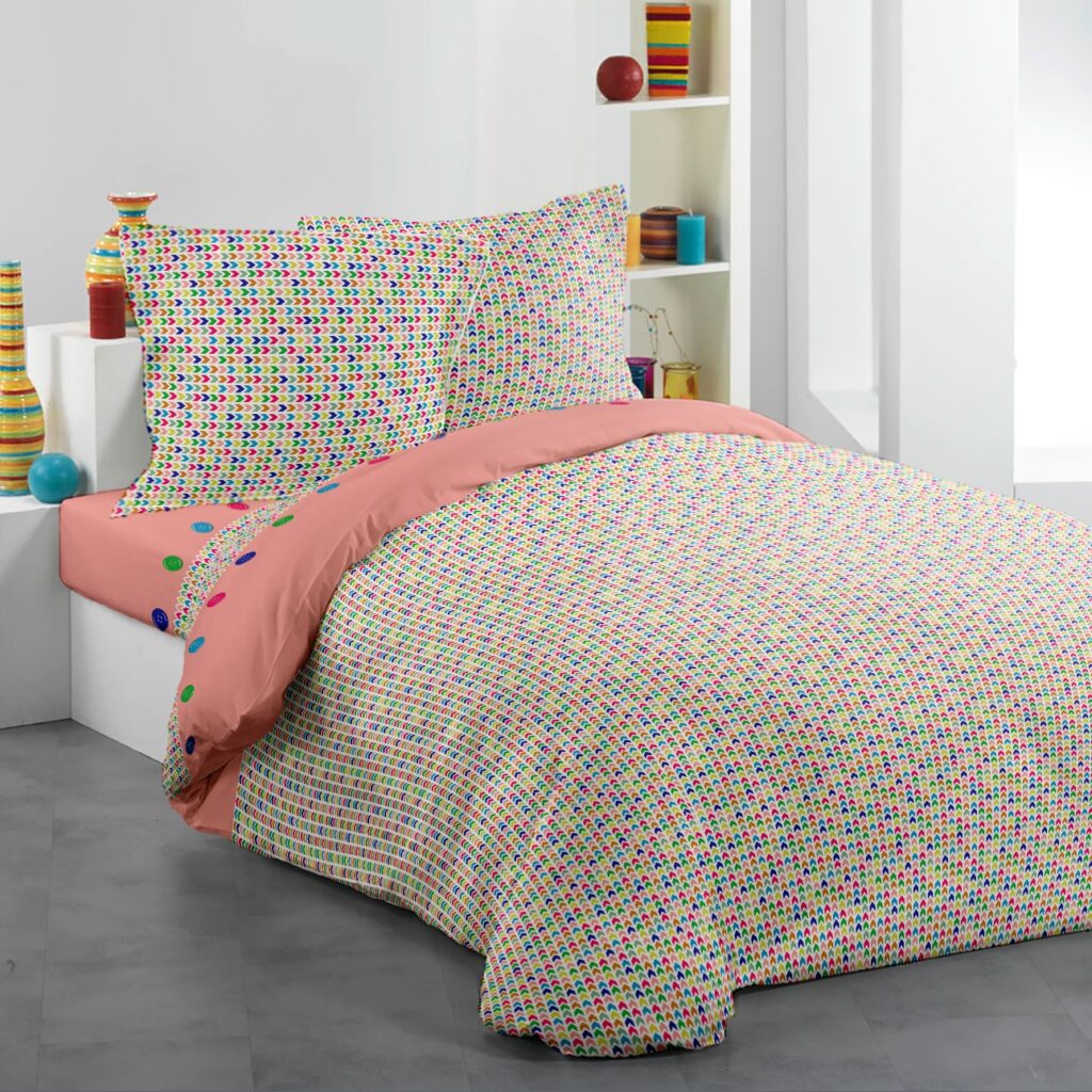 Lenjerie pat Renforce desen BUTTONS 02, 100% bumbac