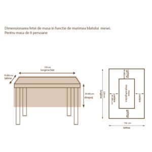 Fata de masa Damasc model Botanic